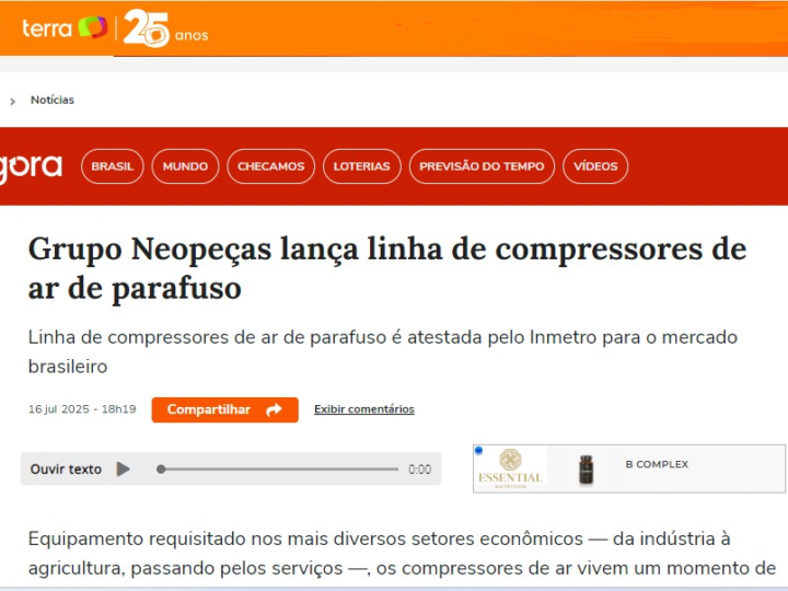 Grupo Neopeças no Portal Terra