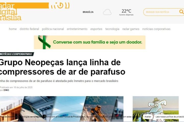Compressores Neocomp ganham espaço no Radar Digital Brasília