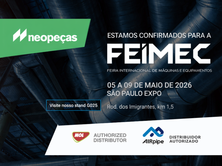 Neopeças na Feimec 2026. Inscreva-se!